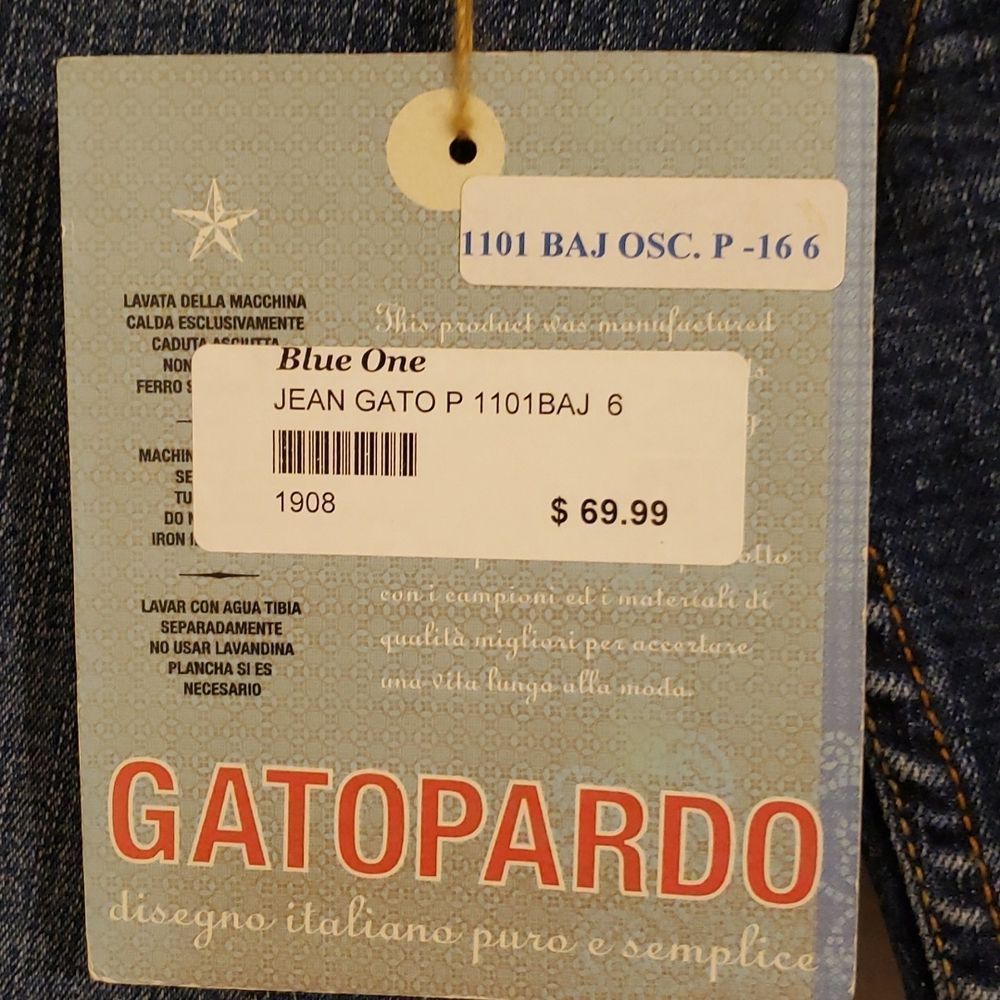 Jean Gato blue one, Gatopardo jeans NWT. - Picture 3 of 15